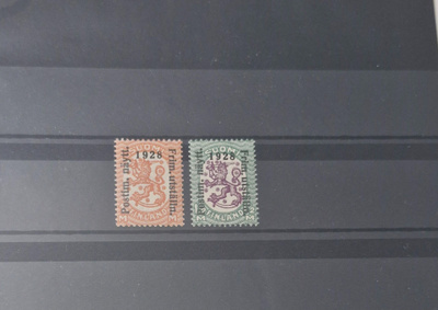1928 POSTIMERKKINÄYTTELY SARJA **, LAPE 137-138