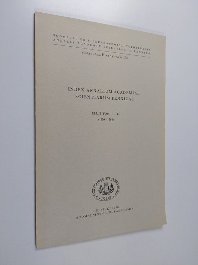 Index Annalium Academiae scientiarum Fennicae : Ser. B to...