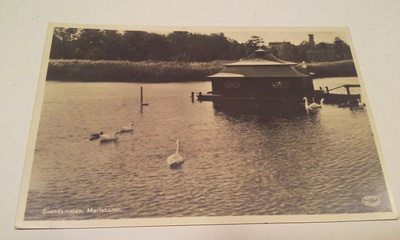 Mariehamn - Svandammen. Mv kulkenut 1933 kortti