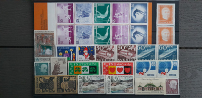 RUOTSI 1970-luku postimerkkejä ** 31 kpl