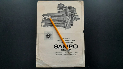 Sampo 657 LP puimurin esite 1957