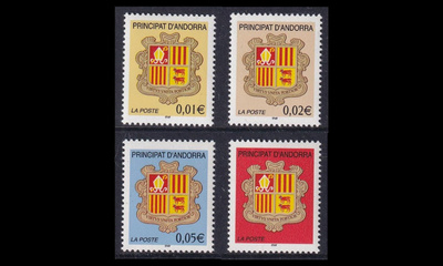 Andorra Fr 576-9 ** Käyttösarja vaakuna (2002)