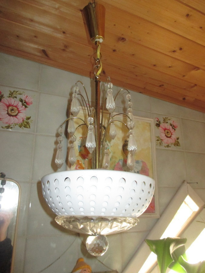 Kristalli katto lamppu/wanha