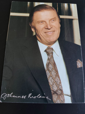 Johannes Virolainen vaalikortti 1982