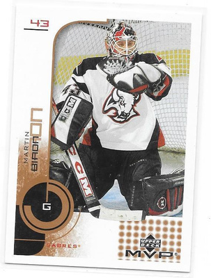 2002-03 Upper Deck MVP #24 Martin Biron Buffalo Sabres MV