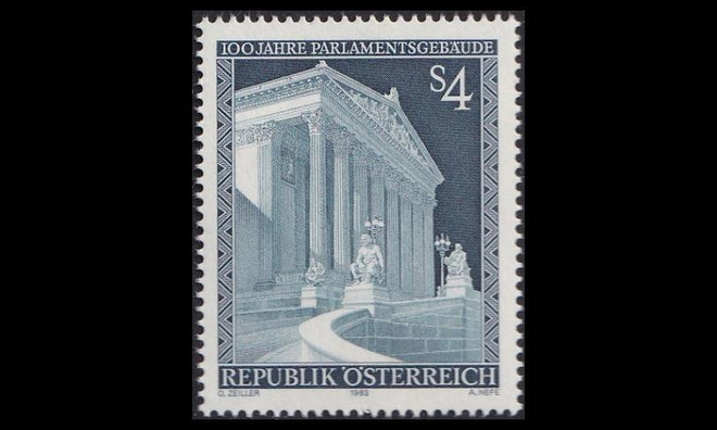 Itävalta 1760 ** Parlamenttirakennus 100v (1983)