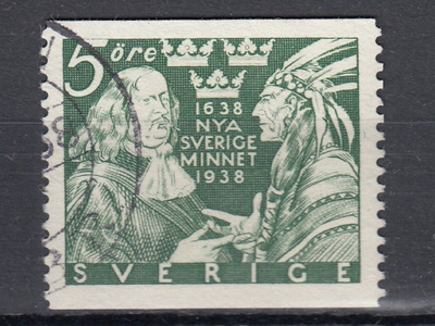 Ruotsi 1938 Fa 261A Governor Johan Printz and Native