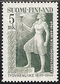 1950 Työväenliike 50 vuotta 5 mk ** LaPe 370