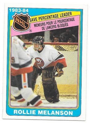 1984-85 OPC #387 Rollie Melanson New York Islanders MV