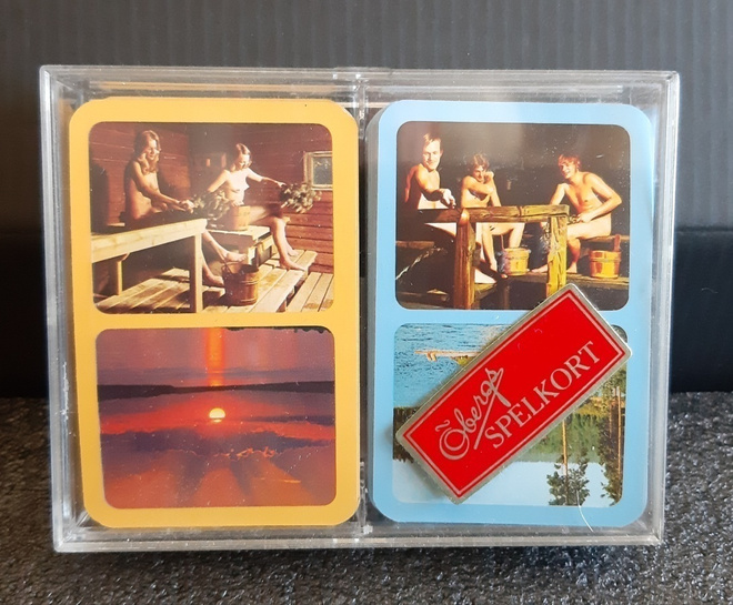 Sauna vintage pelikortit uudenveroiset