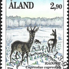 Åland 1991 Nisäkkäitä 2,90 mk EP Lape 046 alareuna LOISTO - pikkukuva 1