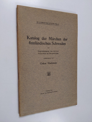 Oskar Hackman : Katalog de Märchen der finnländischen Sch...