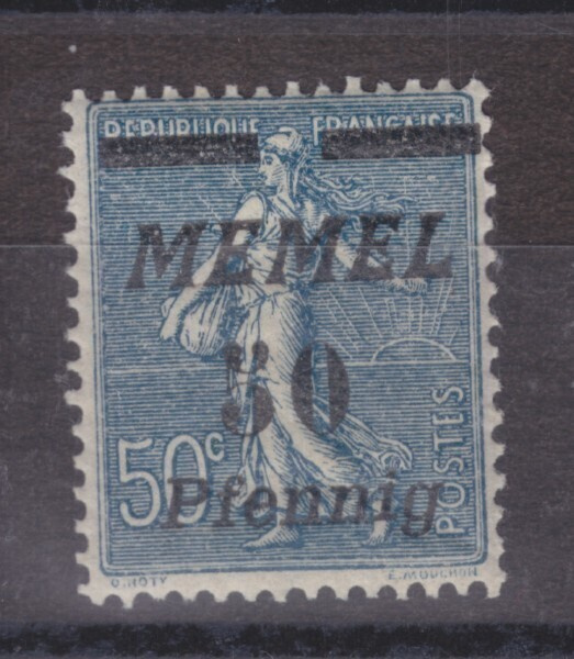 Saksa reich Memel 1922 Mi 61 postituoreena.
