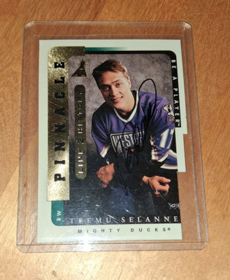 96-97 BAP Link 2 History Autograph Teemu Selänne