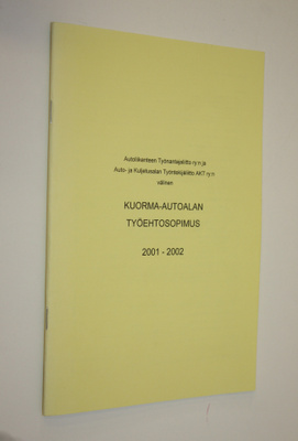 Autoliikenteen Työnantajaliitto ry:n ja Auto- ja Kuljetus...