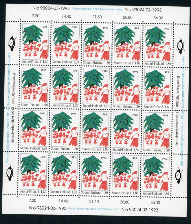 1993 joulu 1,80 mk arkki ** Lape 1228