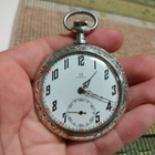 Harvinainen art Deco omega taskukello hopeaa!! - pikkukuva 1