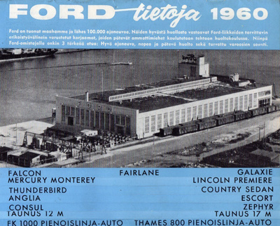 FORD-Tietoja  1960