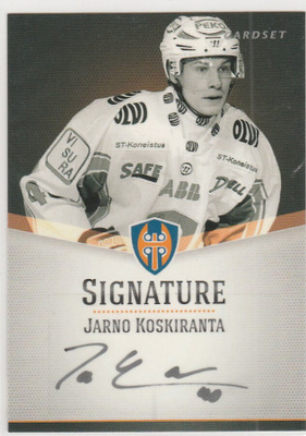 2012/13 Cardset Signature Jarno Koskiranta, Tappara