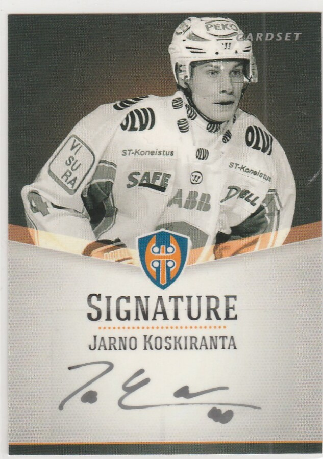 2012/13 Cardset Signature Jarno Koskiranta, Tappara