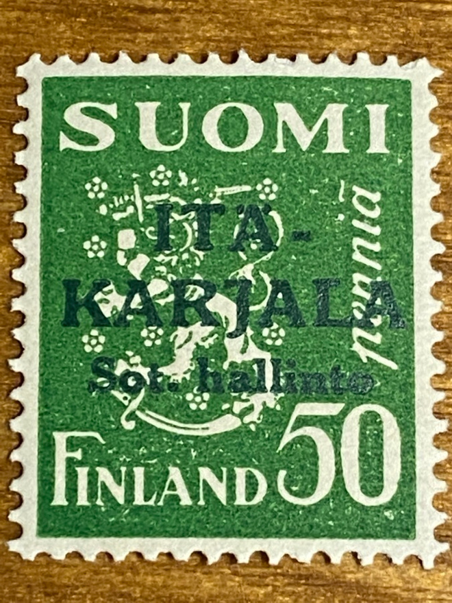 ITÄ-KARJALA VIHREÄ LISÄPAINAMA 50PENNIÄ IK8**