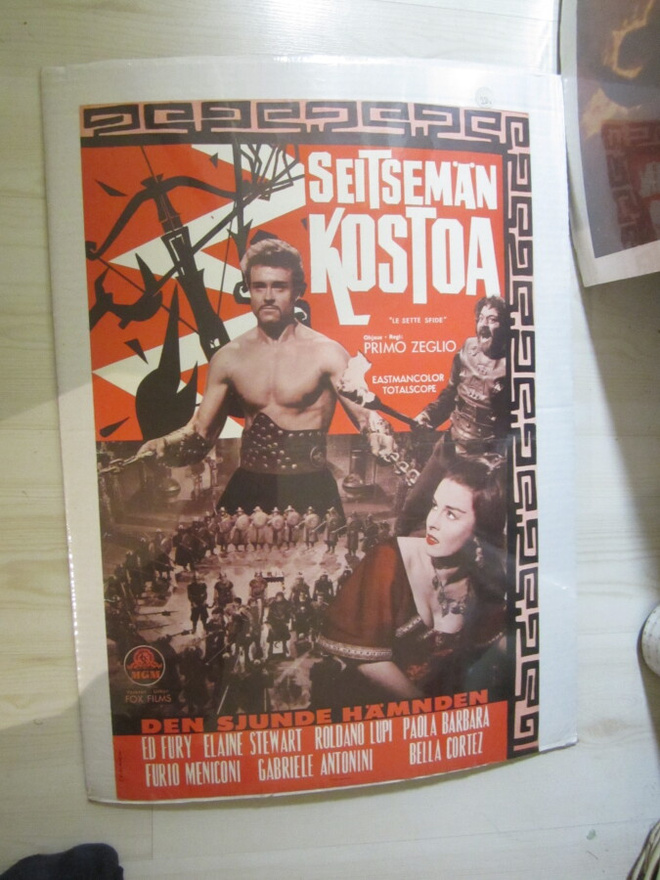 VANHA ORIG ELOKUVAJULISTE - SEITSEMÄN KOSTOA