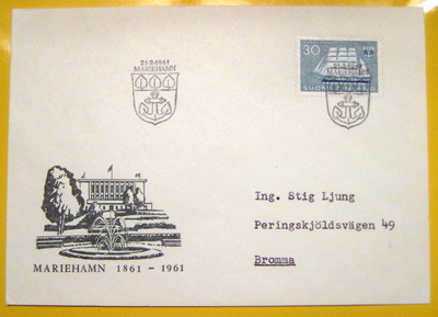 FDC-Maarianhamina 100v.21.2,1961 (Lape 2022 20.00e) (92)