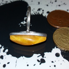 Vintage Hopea meripihka sormus 875 baltic Amber - pikkukuva 4
