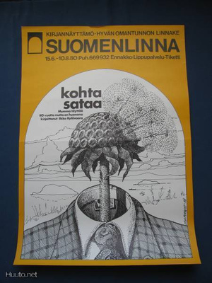 Kirjannäyttämön juliste ja käsiohjelma v. 80-81 (Ryhmis)