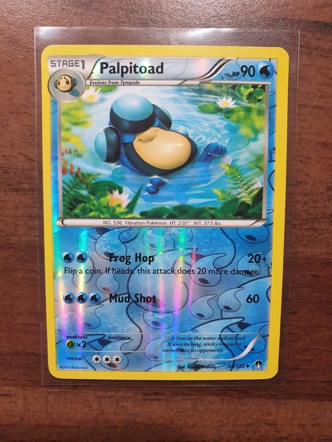 Pokemon Palpitoad 34/122 Reverse holo