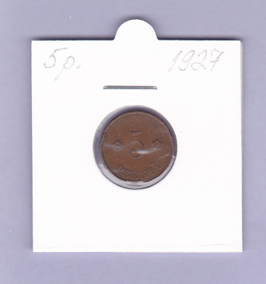 5 p v.1927 KM#22