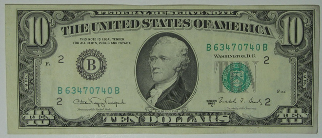 USA 10 dollari series 1988 Harvinainen