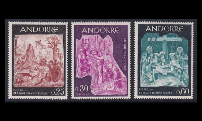 Andorra Fr 204-6 ** Freskoja (1967)