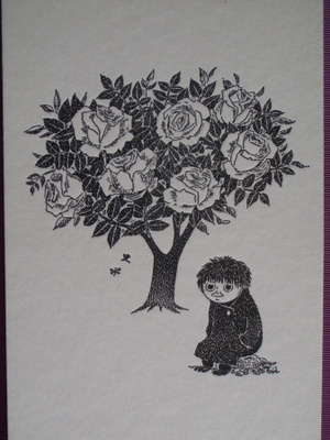 Tove Jansson muumilaakson asukas ruusupuun juurella
