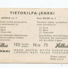 Purkkakuva Hellas TIETOKILPA-JENKKI n:o 73 Autoilu. - pikkukuva 2