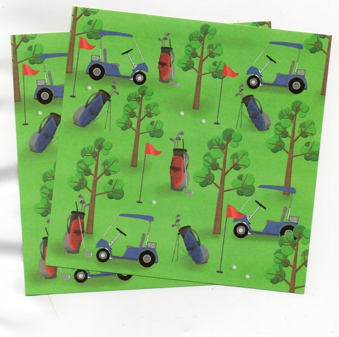 KUVIOPAPERI °°GOLF...BÄGIT, AUTOT ym.°°