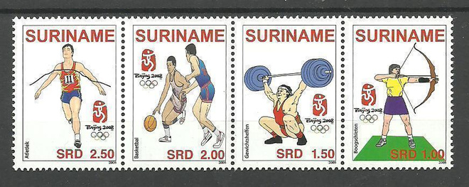 OLYMPIALAISET urheilu sarja SURINAME 2008 **