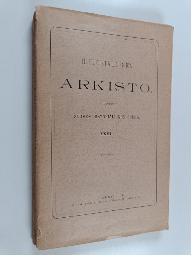 J. V. Ronimus : Historiallinen arkisto 23 : 2