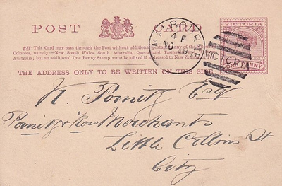 AUSTRAALIA VICTORIA EHIÖ 1890