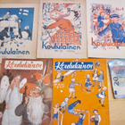 5 VANHAA Lehteä Koululainen 1945-1947 Kansi +Kuvitus Sign MK - pikkukuva 1