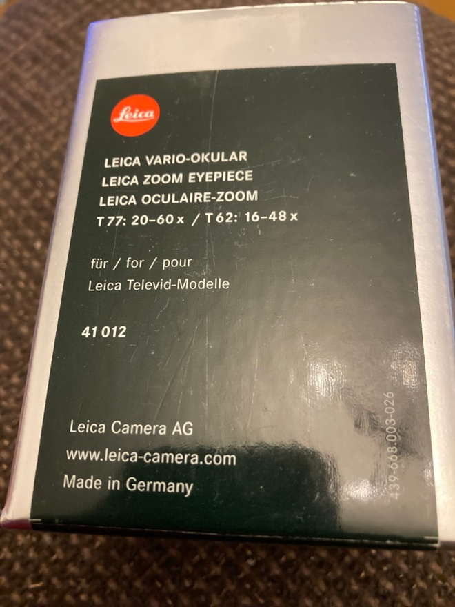 LEICA ZOOM EYEPIECE T77: 20-60 X