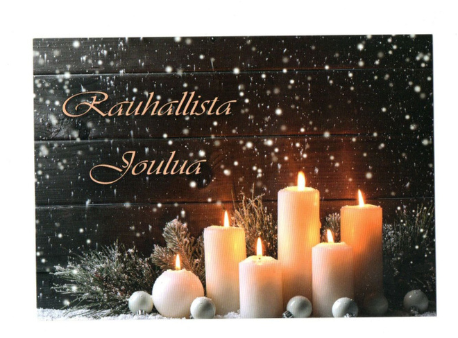°°KYNTTILÄT LUMISATEESSA°° -KORTTI /Anki (Kulkematon)