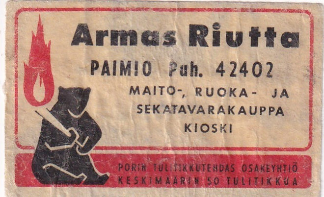 Paimio, Armas Riutta     s31