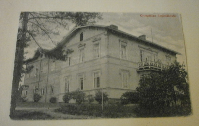 Orimattila, Emäntäkoulu, vanha mv pk, p. 1916 + sensuuril.
