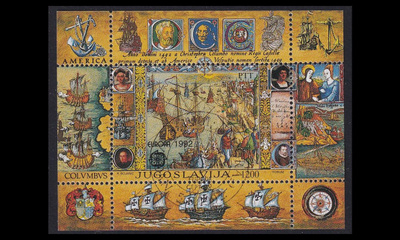 Jugoslavia 2536BL41 o Europa Amerikan löytäminen (1992)