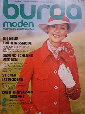 Burda moden kaavalehti 02/1972