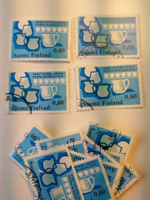 Suomen posliiniteollisuus postimerkki 0,60 markka