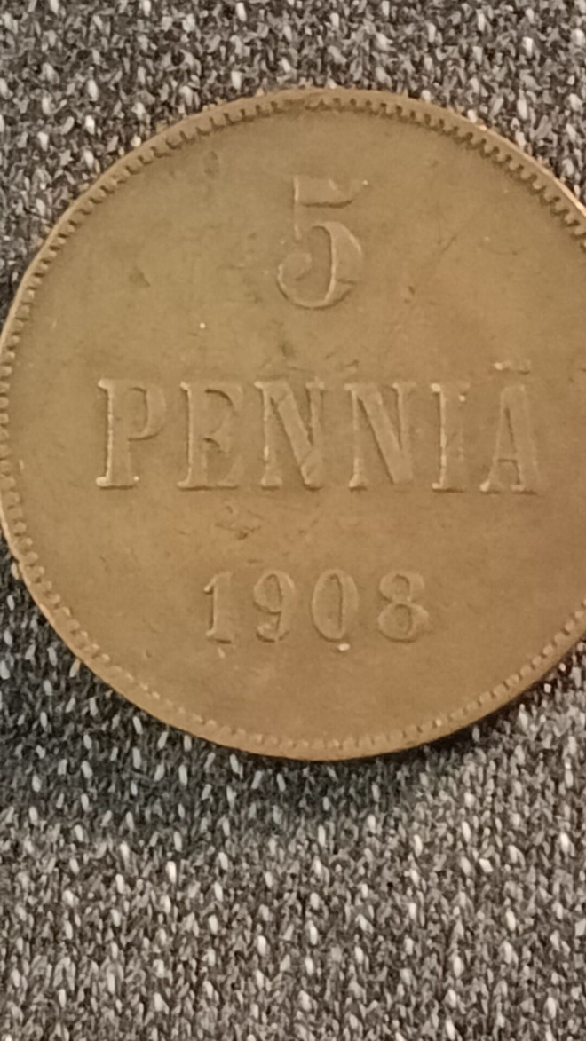5 penniä 1908 10 penniä 1917
