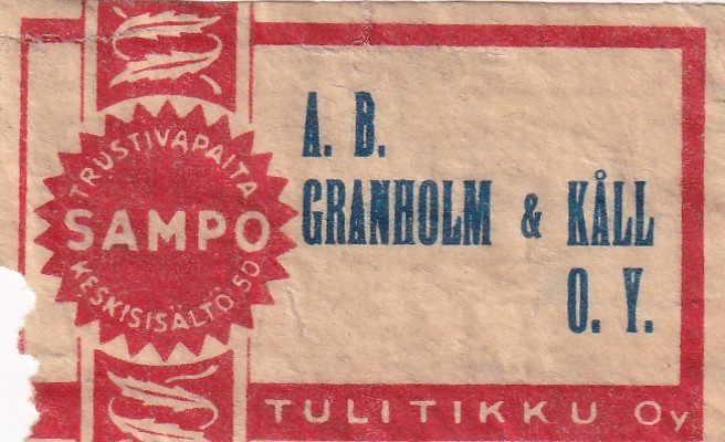 A.B. Granholm & Kåll O.Y. Tulitikku Oy  s3
