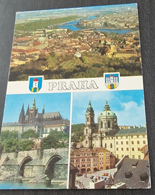 PRAHA, TSEKIN PÄÄKAUPUNKI, kulkenut postikortti